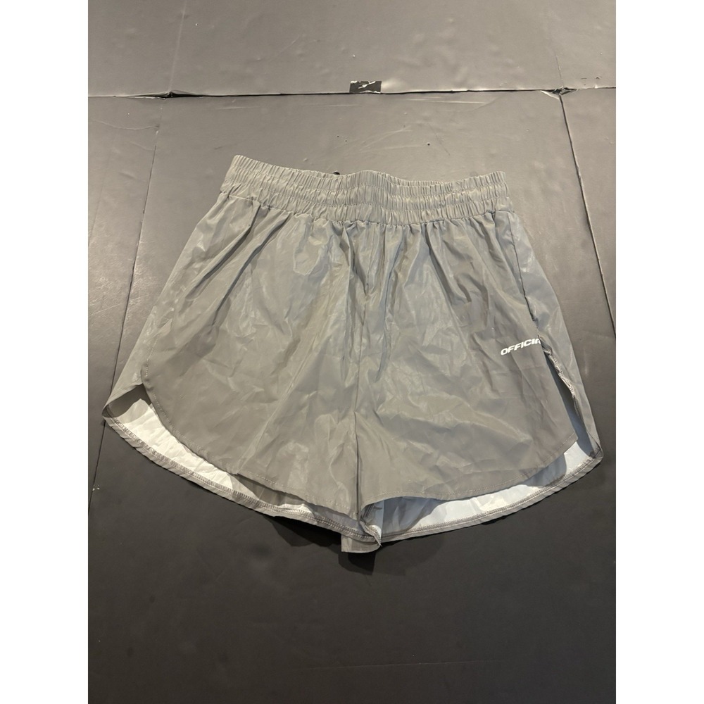 Boohoo Official Reflective Running Shorts Grey
